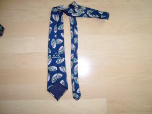 Men's Tie  Navy with Oval Pattern