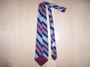 Men's Tie Navy/Red/Silver