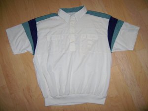 Men's Creame/Navy & Green Polo Shirt