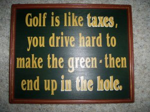 Wall plaque Golf Like Taxes