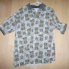 Tan With Tigers Designed XL by Cross Creek Golf Shirt