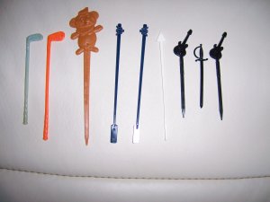 Drink Stirrers & Picks Set Of Nine