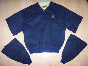 Vest Navy W Zipper Off Sleeves BNK140