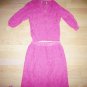 Knit 2 Pc Dress Rose Color Size Medium BNK143