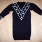 Knit Dress Black/ White& Pearl Trim Size 10 Medium
