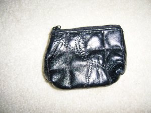 Black PatchWork Leather Coin Purse BNK156