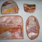 Set of 4 Lambskin Patchwork Design Clutches BNK159