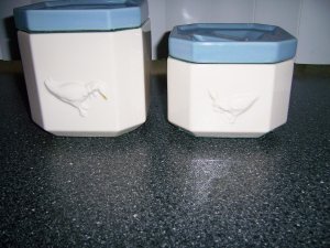 Canister Set White w Duck Design BNK291