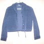 Misses/Ladies Jacket Black  Button Front & Draw String Waist BNK331