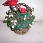 Two Cardinals In Basket Of Flowers BNK381