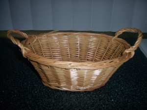 Tan Basket w 2 Handles 9x6x4 BNK397