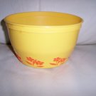 Yellow Plastic Bowl w Red Flower Design on Bottom BNK432