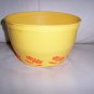 Yellow Plastic Bowl w Red Flower Design on Bottom BNK432