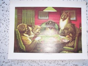 Dogs Playing Poker Lassie Watching BNK464