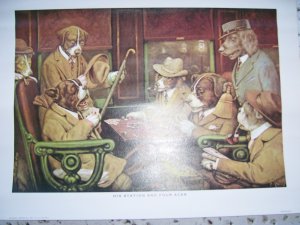 Dogs Playing Poker On Train Ride BNK465