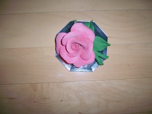 Rose On Mirror 5"x4" Beautiful Display BNK477