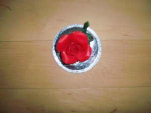 Rose On Mirror 3" x 3" BNK478