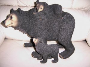 Black Bear & Two Playful Cubs  BNK486