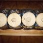 Set Of Four Cookie Etc Holder Wood & Glass BNK499