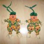 Pumkin Scarecrow Dolls Flexible w Hanging Strap BNK573