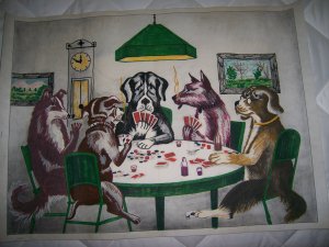Picture Dogs Playing Poker 26"x19"  BNK584