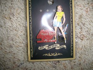 Hard Rock 40 Year Pin with Girl & Story BNK592