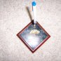 Paperweight W Pen Holder Wood/Marble BNK640