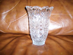 Decorated Glass 7" Vase BNK665