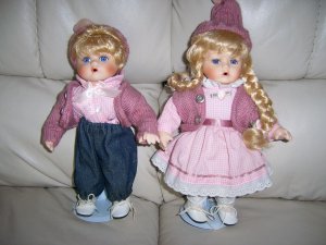 Jack & Jill Porceleon Dolls 10" BNK854