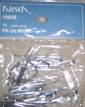 X Long Drapery Hooks 3" HD By Kirsch  BNK912