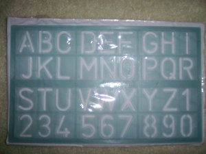 Stensil Kit Capital Letteers & Numbers  BNK916