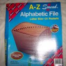 A-Z Alphabetic File Leather Look 21 Pockets BNK920