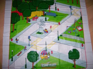Sesame Card Table Size Tablecloth BNK928