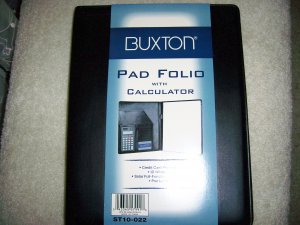 Folio Padded w Calculator  Leatherite Folder BNK855