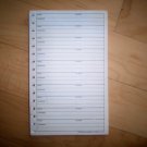 Name/Address/Phone Sheets With Holes To Fit Any 5x8 Folder BNK973