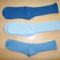 Men's Socks Cotton 10-13  Three Pair Dk Blue-Med Blue-Lt Blue  BNK1043