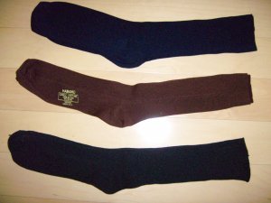 Men's Socks Nylon.Cotton Size 10-13 Navy-Rust-Brown BNK1046