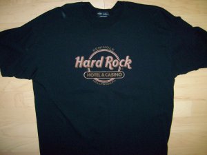 T Shirt Black With Gold Hard Rock Logo 2XL  BNK1060