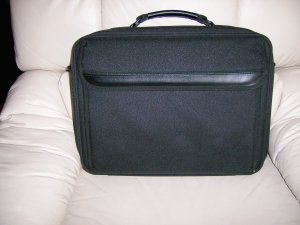 Black Breifcase Style  Leather Travel Bag BNK1101
