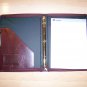 Burgandy Folder W 11x8 Note Pad & Calculator  BNK1154