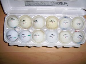 Slazenger Golf Balls Eighteen  PreOwned  BNK1200