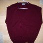 Burgandy Man's Vest XXL Tall Cable Stitch BNK1203
