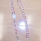 Rosary Light Lilac And White  Brand New  BNK1255