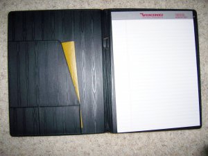 File Folder Tan With 11x8 Leather Note Pad Inside Pocket BNK1265