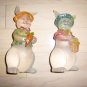 Mr & Mrs 8" Statues Painted Glass  BNK1363