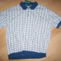 Men's Short Sleeve Polo Shirt Creame w Grey Design BNK138`