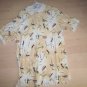 Men's Golf Shirt Tan/White W Golfers Designed XL By Izod Club BNK1403