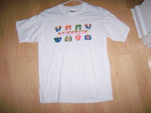 Short Sleeve Shirt White By Caribbeant's Large BNK1409