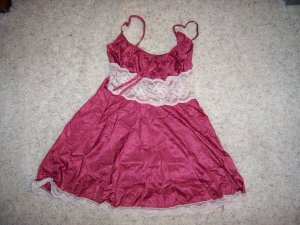 Camisole Light Burgandy Nylon And Lace BNK1427