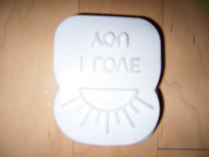 I Love You  Stencil Toast Size W Magnet  BNK1433